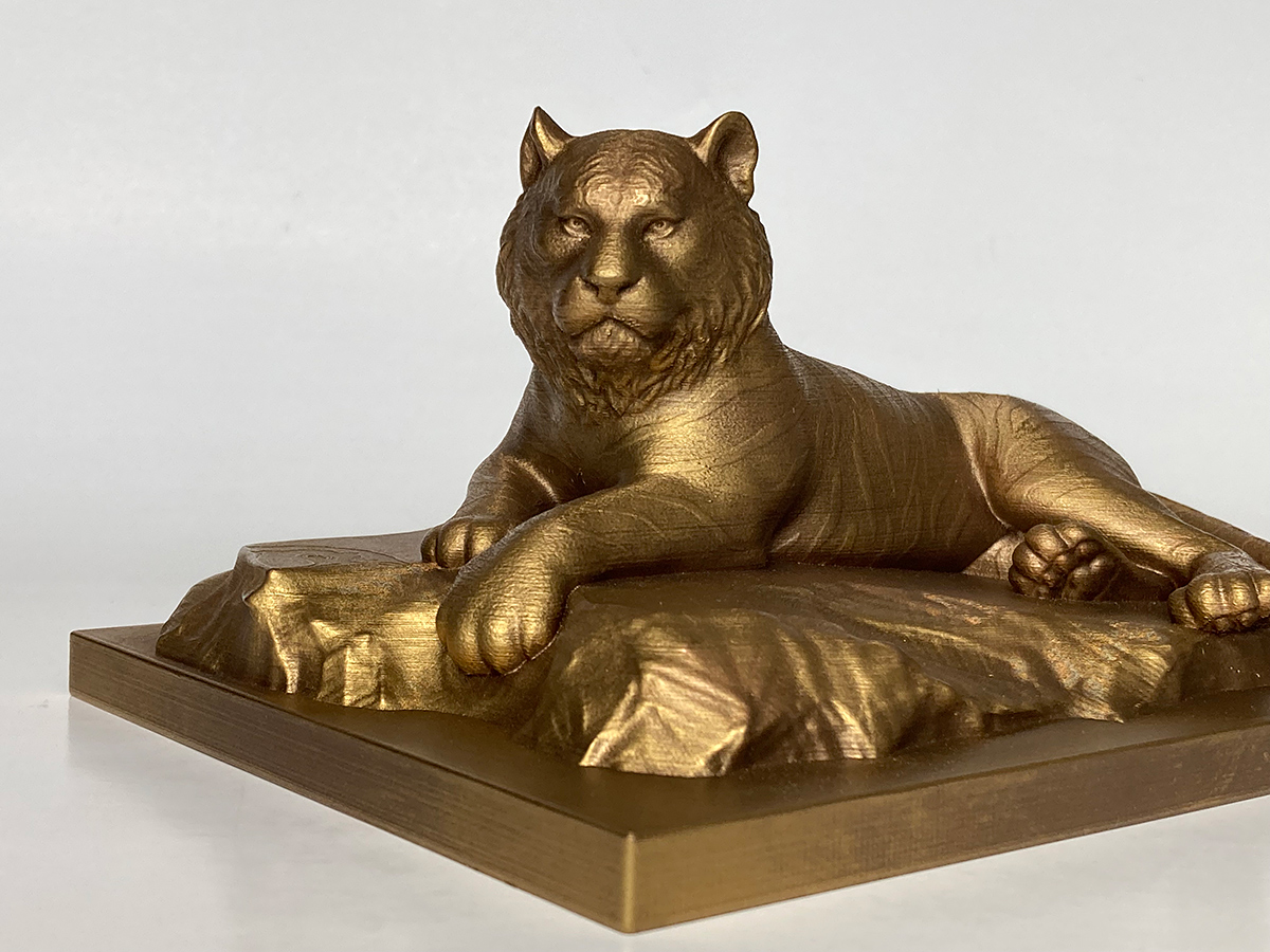 3D printed sculpture of the Tiger